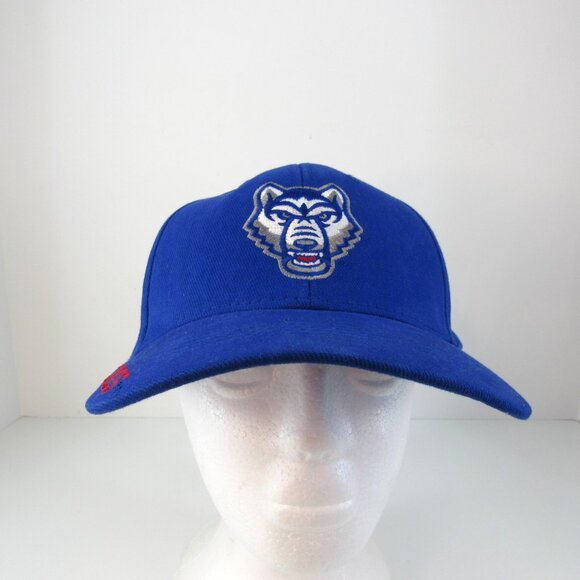 Russell Wolves Embroidered Logo Men's Blue Adjustable Strap Back Cap Hat - Picture 2 of 9